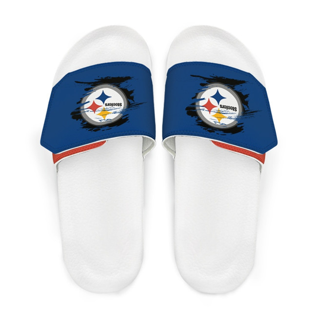 Men's Pittsburgh Steelers Beach Adjustable Slides Non-Slip Slippers/Sandals/Shoes 004